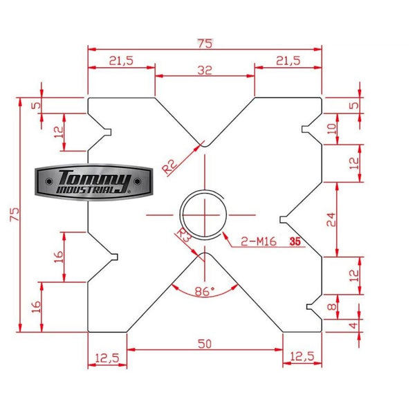 4 Way Rotational Bottom Die, 2500 mm Long With 7 Openings. For Models BP69-8