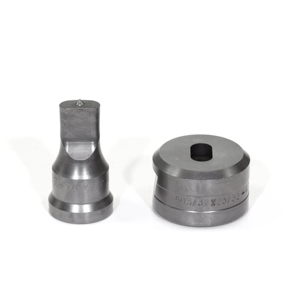 9/16"x1 Punch 19/32"x1-1/32" Die Oversize Oblong.  Part #: OO21