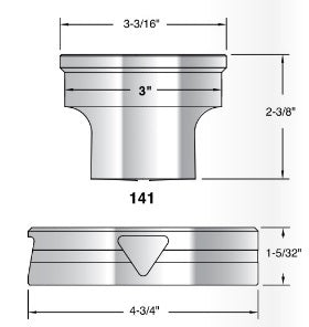 Tommy Industrial® Big Boy punch and die set. 2” Punch (concave sphere) and 2-1/32” Die. Part #: 241PD2.2-1/32