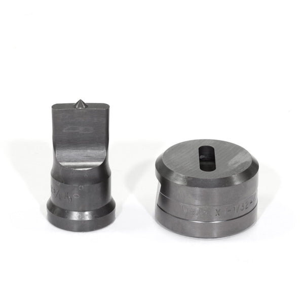 7/16"x1" Punch 15/32"x1-1/32" Die Oversize Oblong.